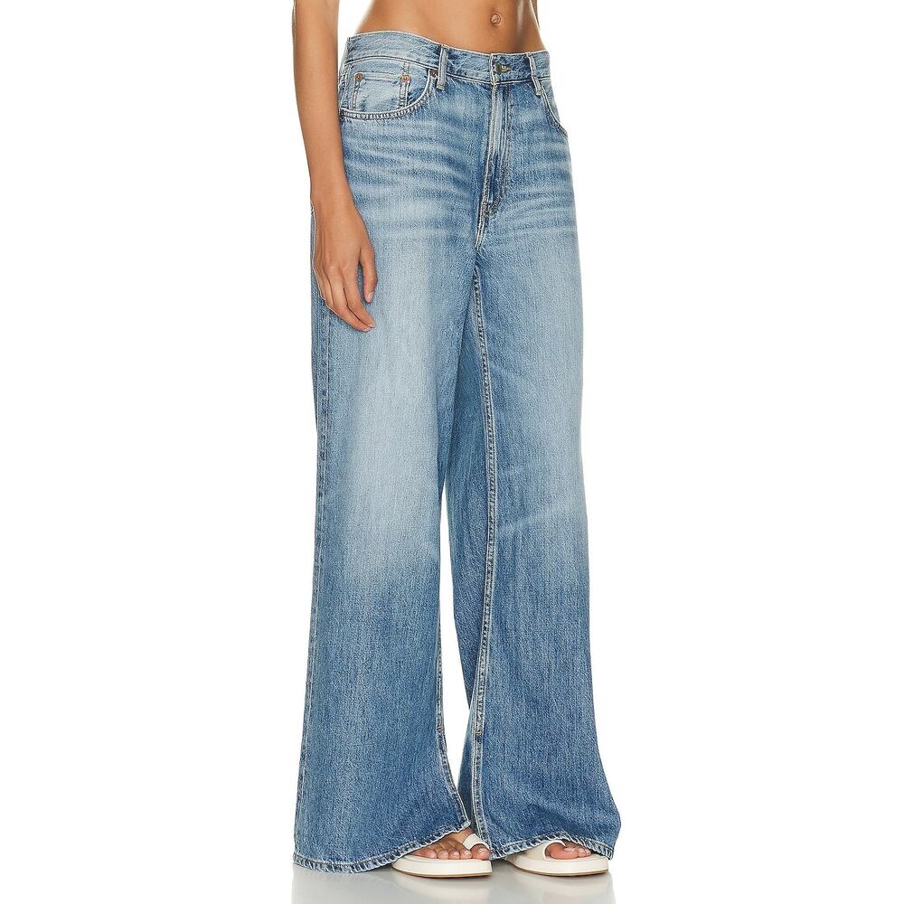 Re/Done Originals Low Rider Loose Wide-Leg Baggy Jeans Denim Blue Size 26 NWT - Picture 3 of 14